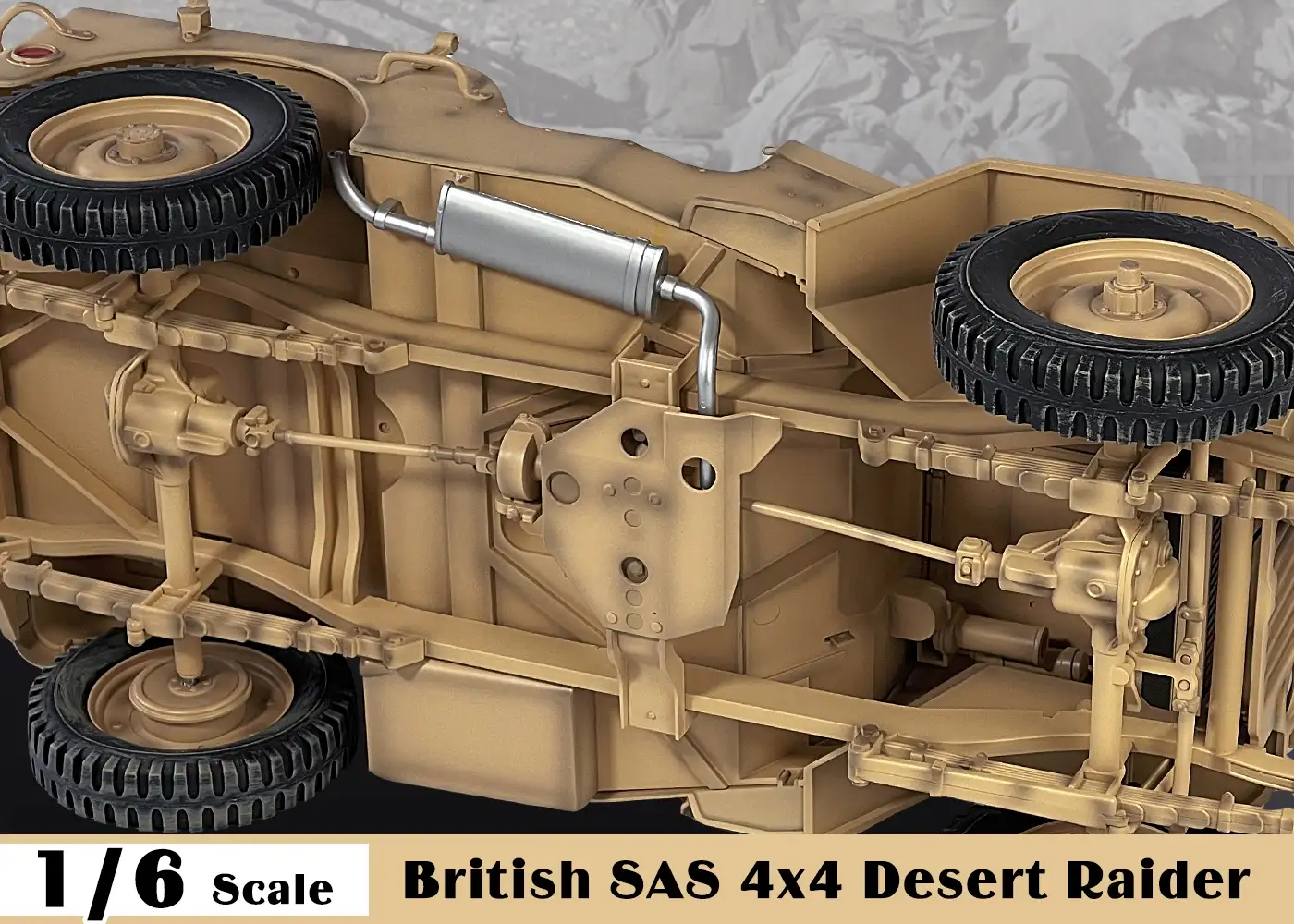 WWII British S.A.S 4x4 Desert Raider 1/6 Scale Vehicle Gallery Image 8