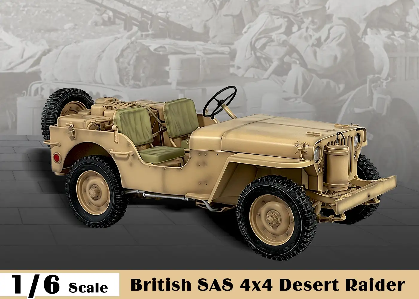 WWII British S.A.S 4x4 Desert Raider 1/6 Scale Vehicle