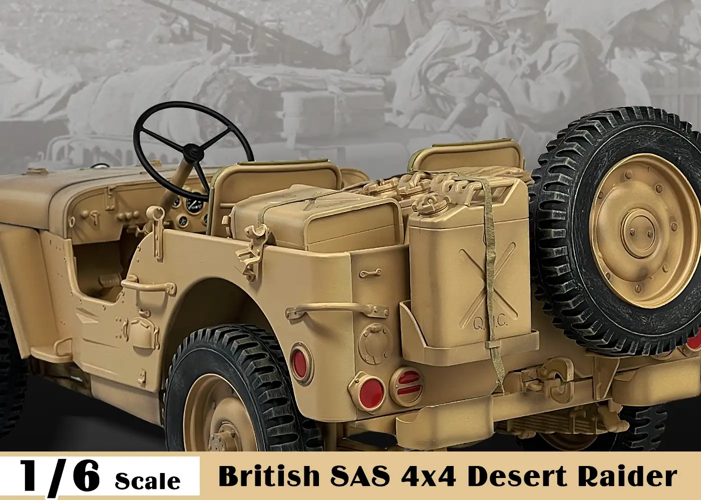 WWII British S.A.S 4x4 Desert Raider 1/6 Scale Vehicle Gallery Image 10