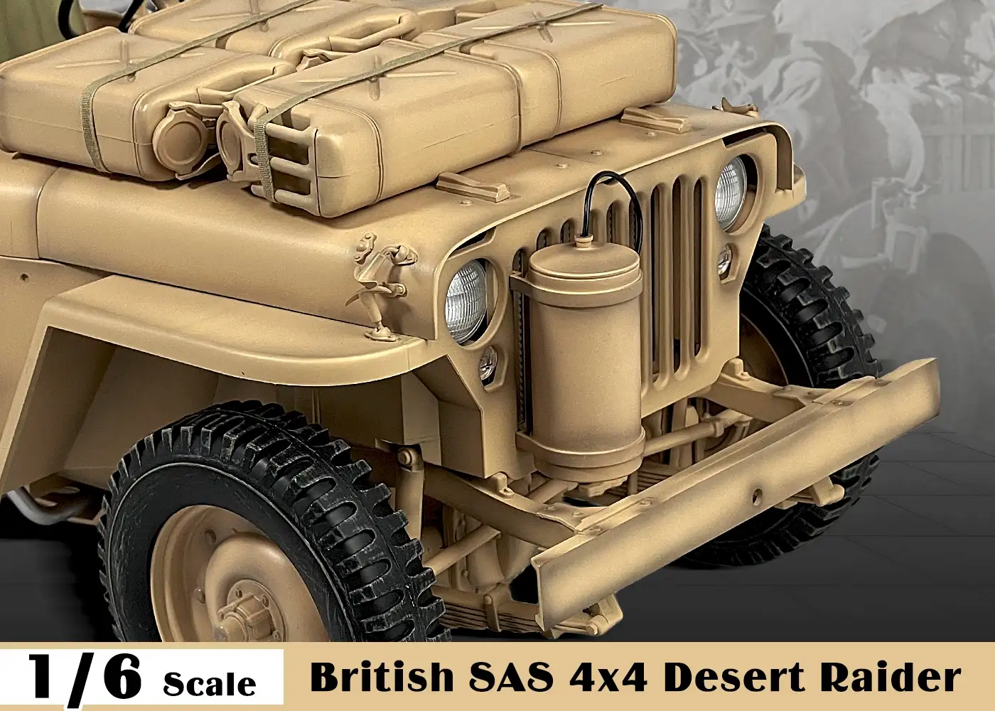 WWII British S.A.S 4x4 Desert Raider 1/6 Scale Vehicle Gallery Image 7