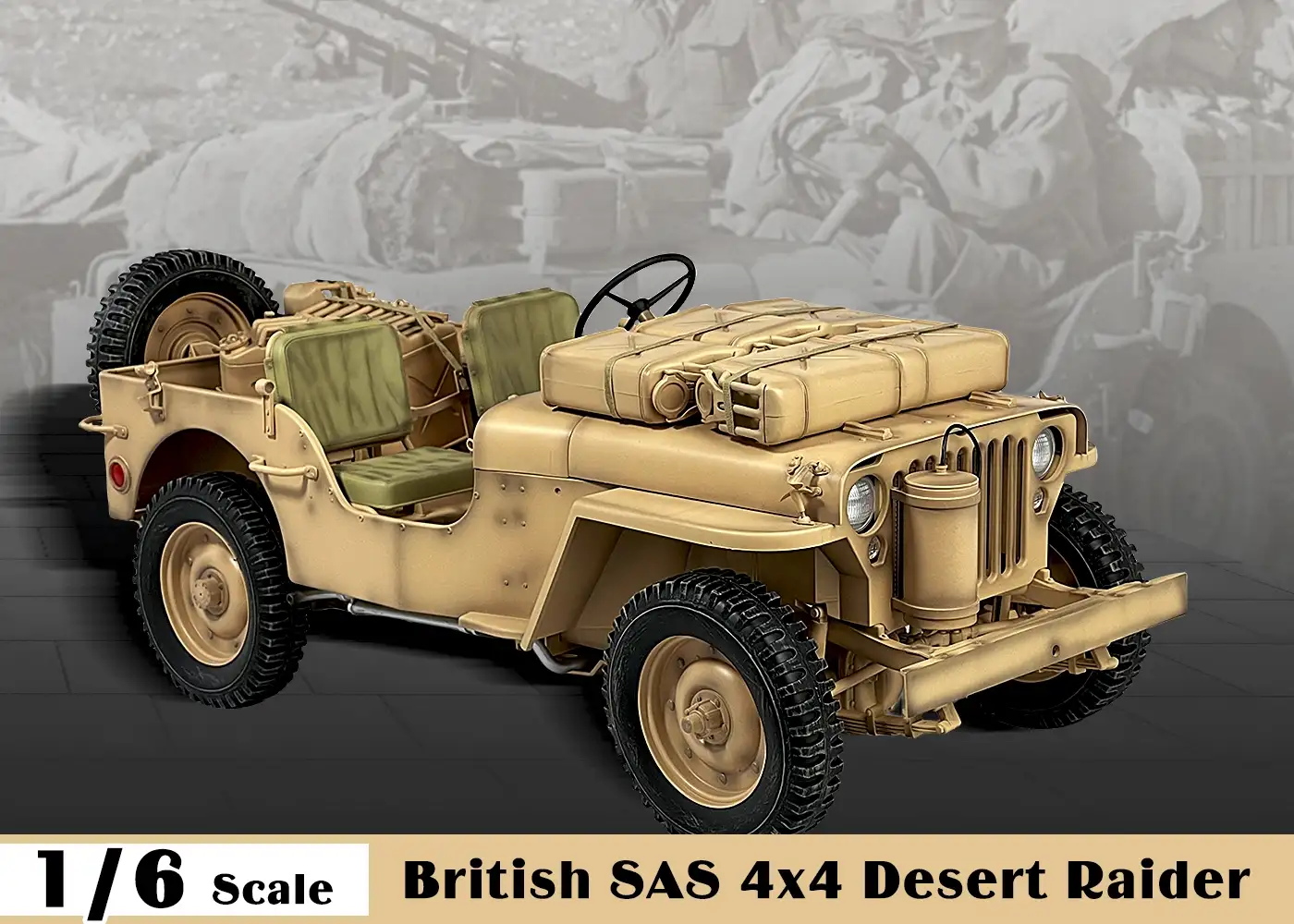 WWII British S.A.S 4x4 Desert Raider 1/6 Scale Vehicle Gallery Image 5