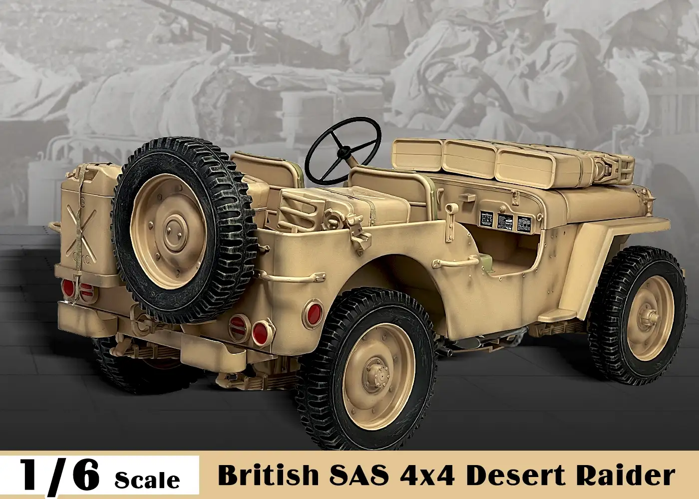 WWII British S.A.S 4x4 Desert Raider 1/6 Scale Vehicle Gallery Image 4