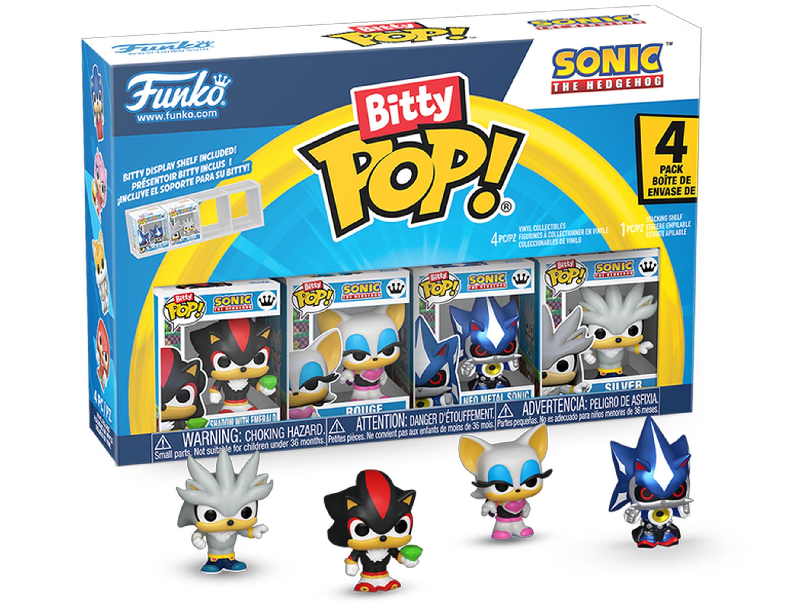 Sonic the Hedgehog Bitty Pop! Sonic and Shadow Four-Pack