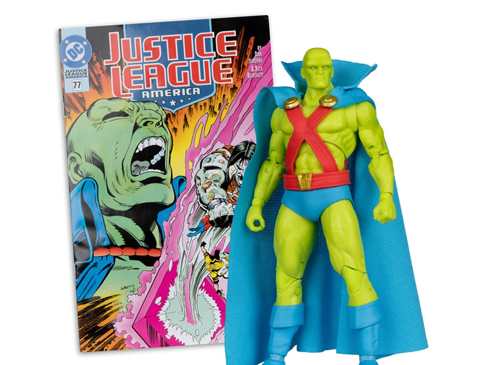 Justice League America #77 Page Punchers Martian Manhunter 7" Action Figure with Comic Gallery Image 1