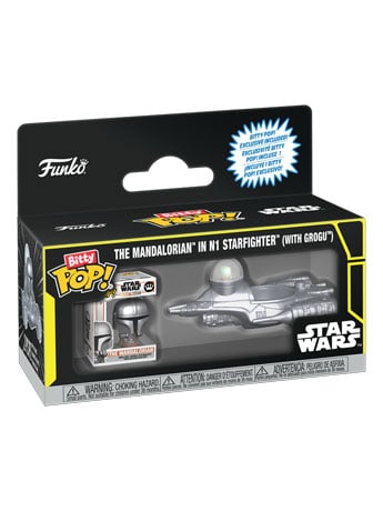 Star Wars Bitty Pop! Rides The Mandalorian in N1 Starfighter (with Grogu) Gallery Image 2