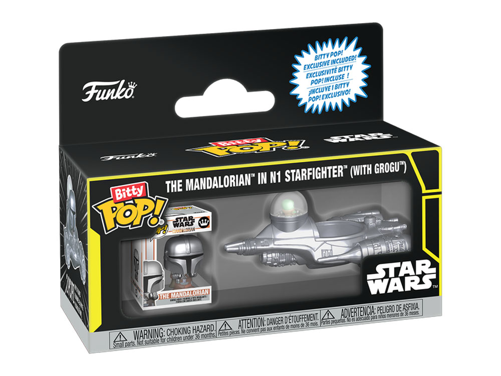Star Wars Bitty Pop! Rides The Mandalorian in N1 Starfighter (with Grogu) Gallery Image 1