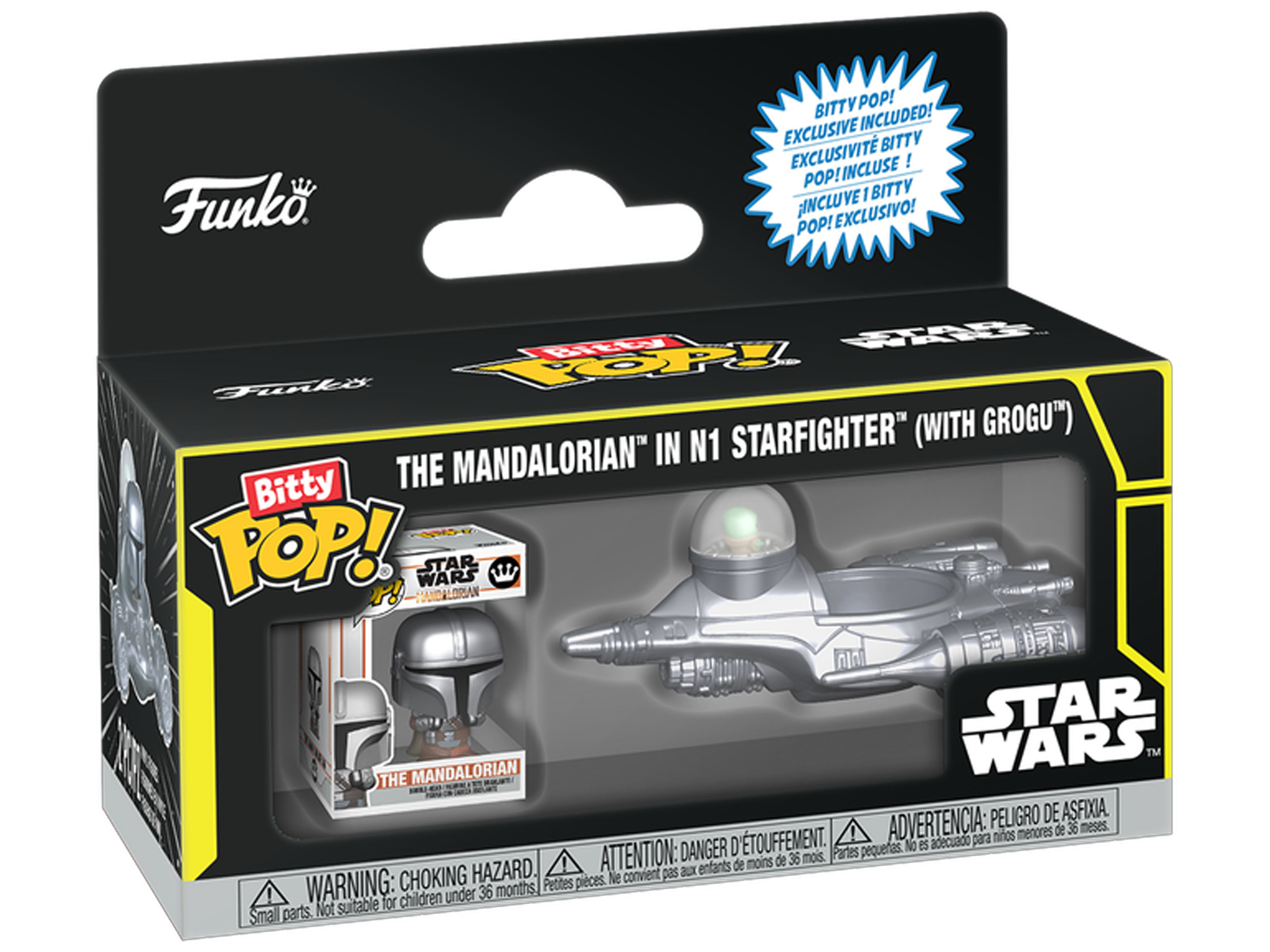 Star Wars Bitty Pop! Rides The Mandalorian in N1 Starfighter (with Grogu) Gallery Image 6