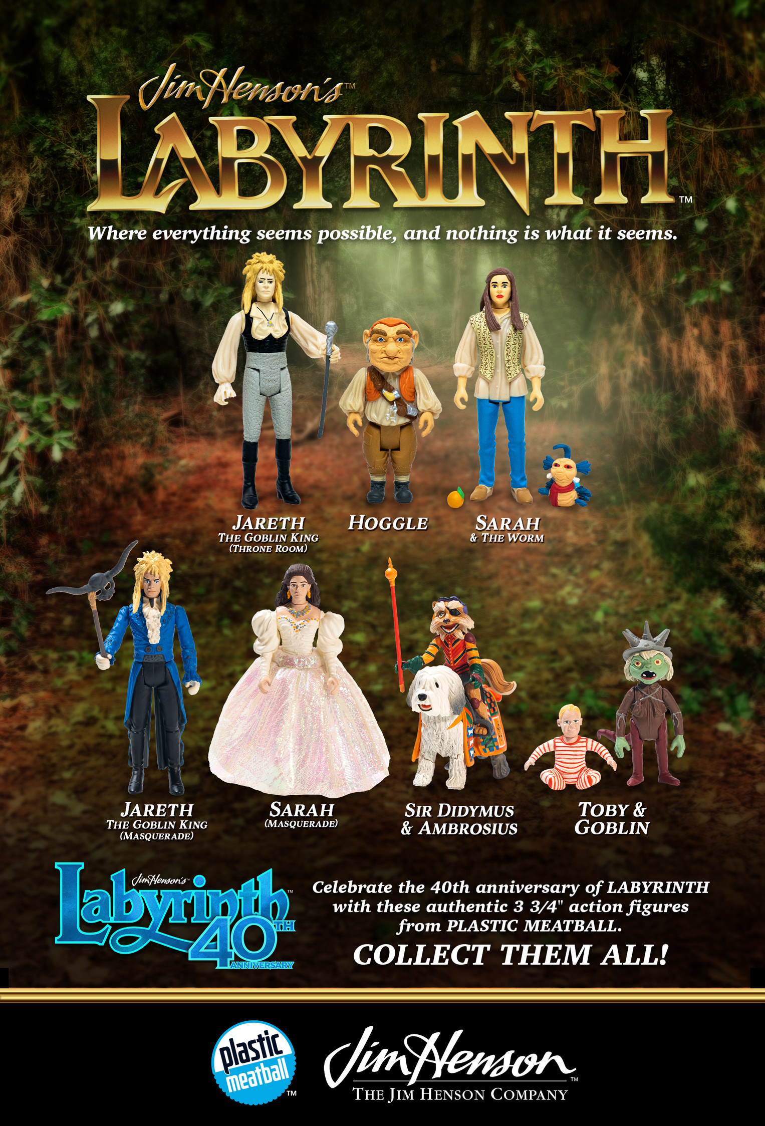 Labyrinth 40th Anniversary Toby & Goblin Retro Action Figure Two-Pack