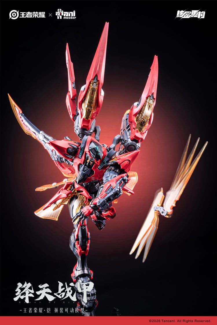 Honor of Kings Sun Kai (Crimson Sky Armor Ver.) 1/12 Scale Model Kit (With Bonus) Gallery Image 18