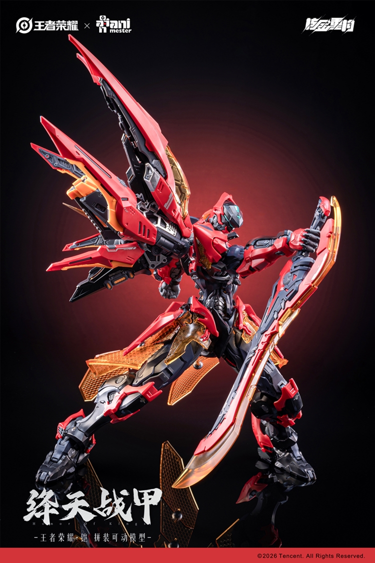 Honor of Kings Sun Kai (Crimson Sky Armor Ver.) 1/12 Scale Model Kit (With Bonus) Gallery Image 12