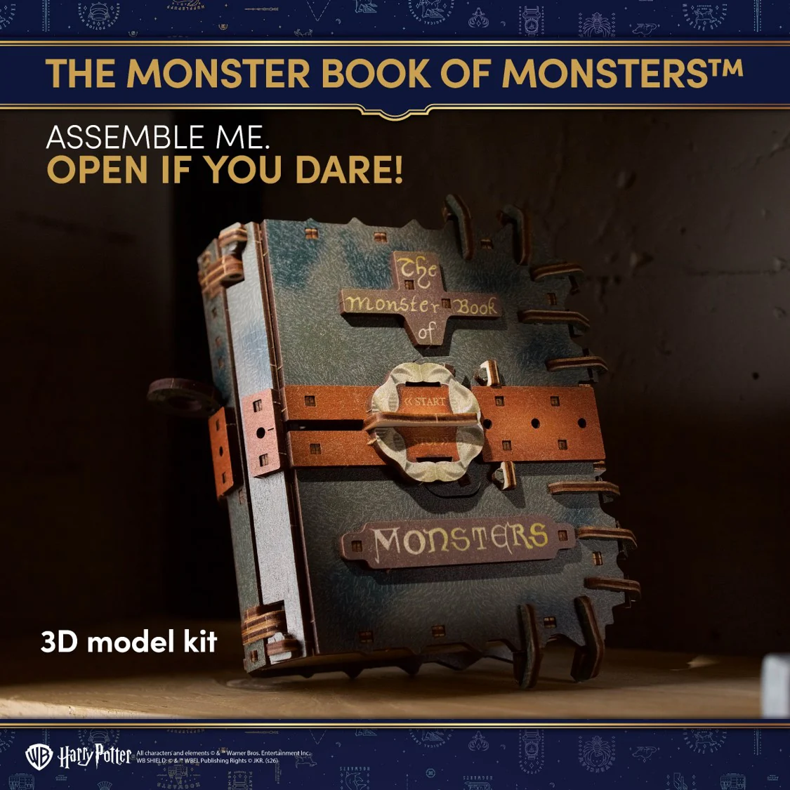 Harry Potter The Monster Book of Monsters Wooden Model Kit Gallery Image 10