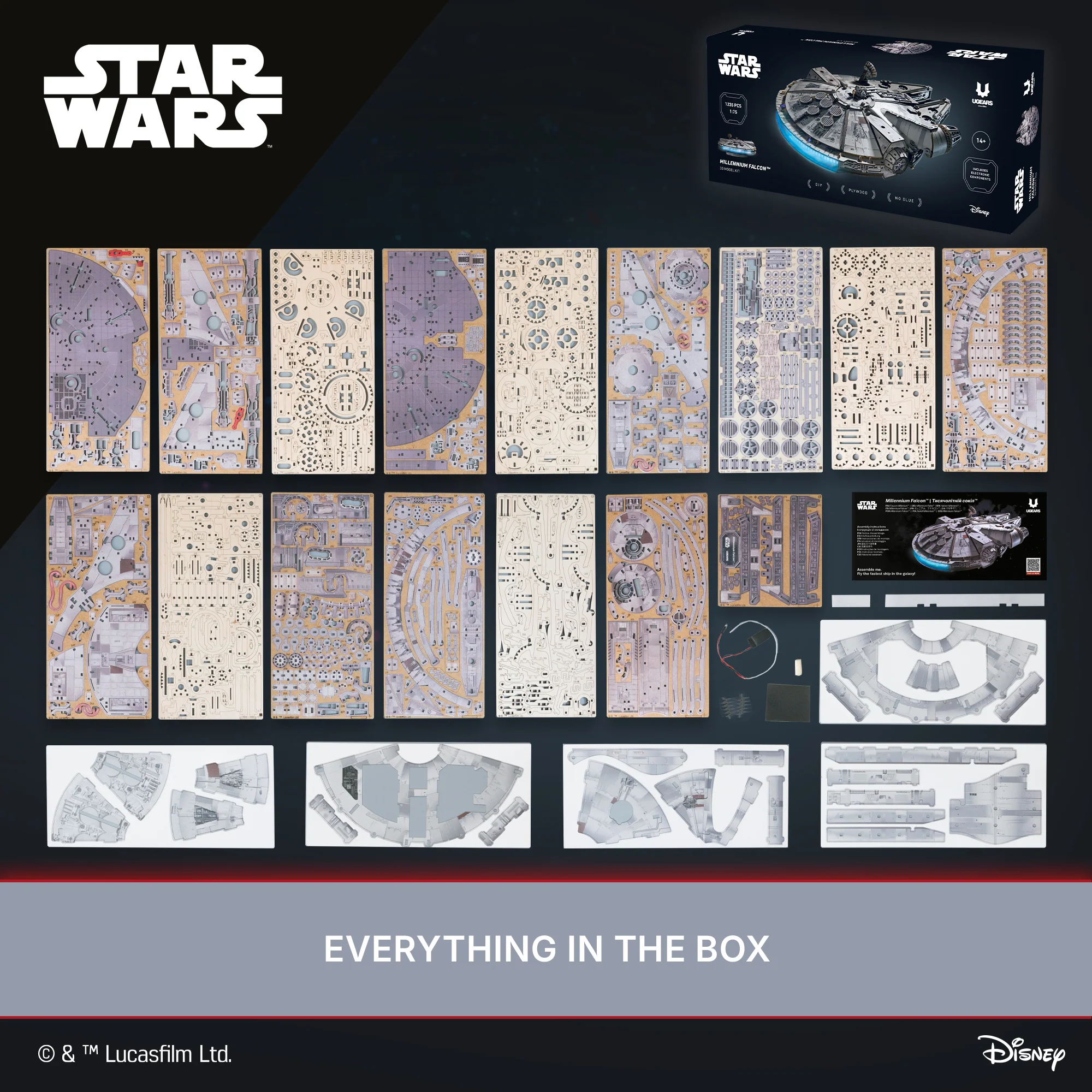 Star Wars Millennium Falcon Wooden Model Kit