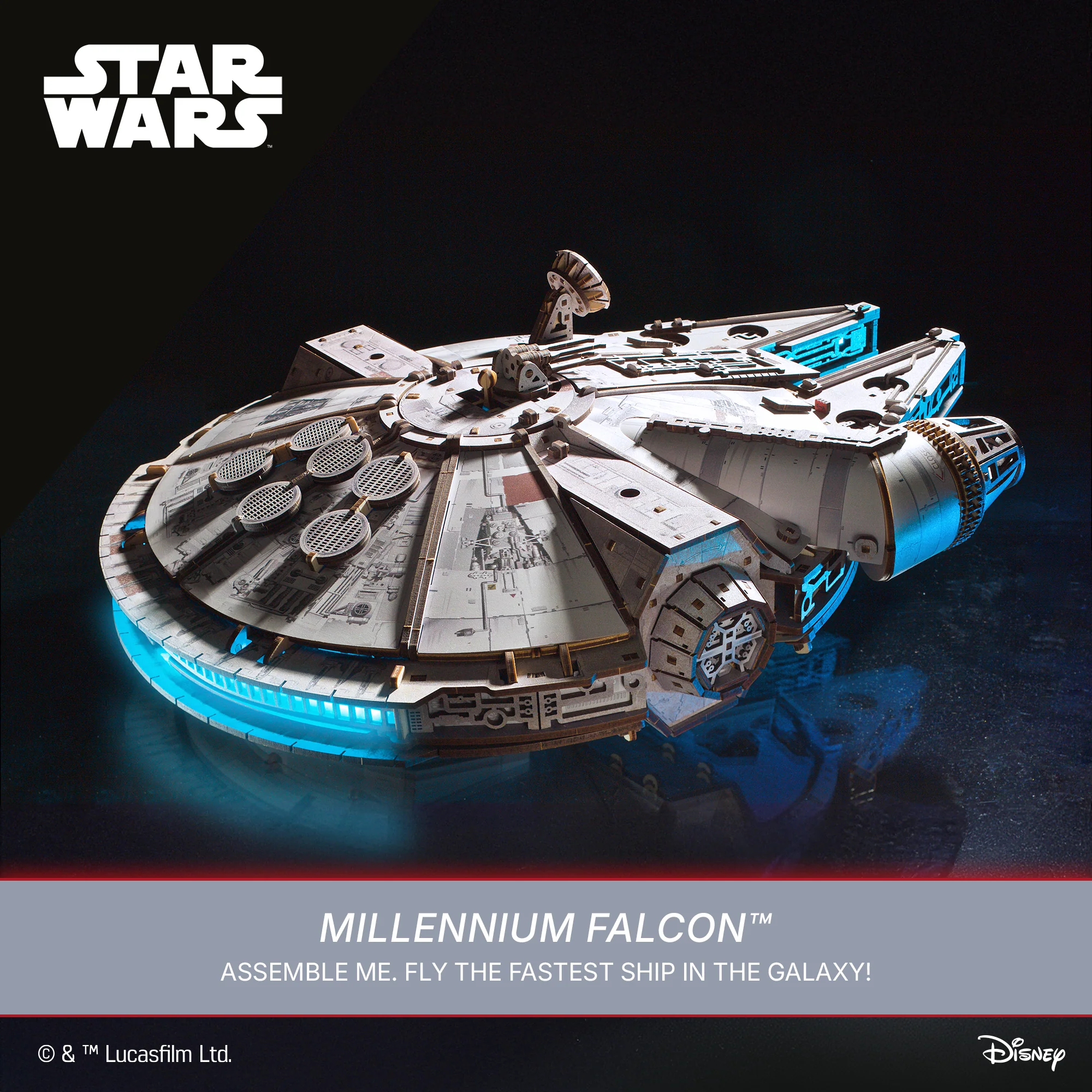Star Wars Millennium Falcon Wooden Model Kit