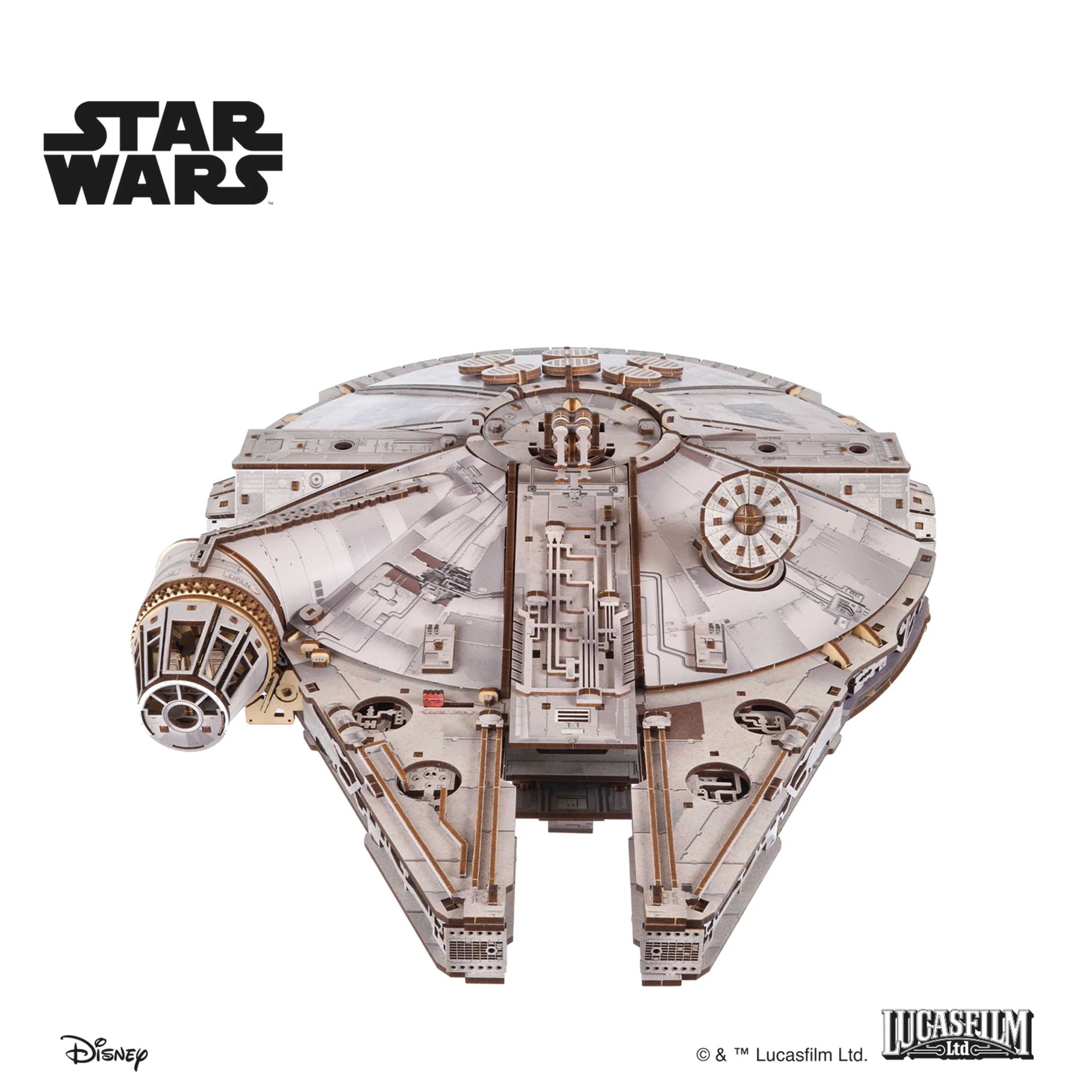 Star Wars Millennium Falcon Wooden Model Kit Gallery Image 5