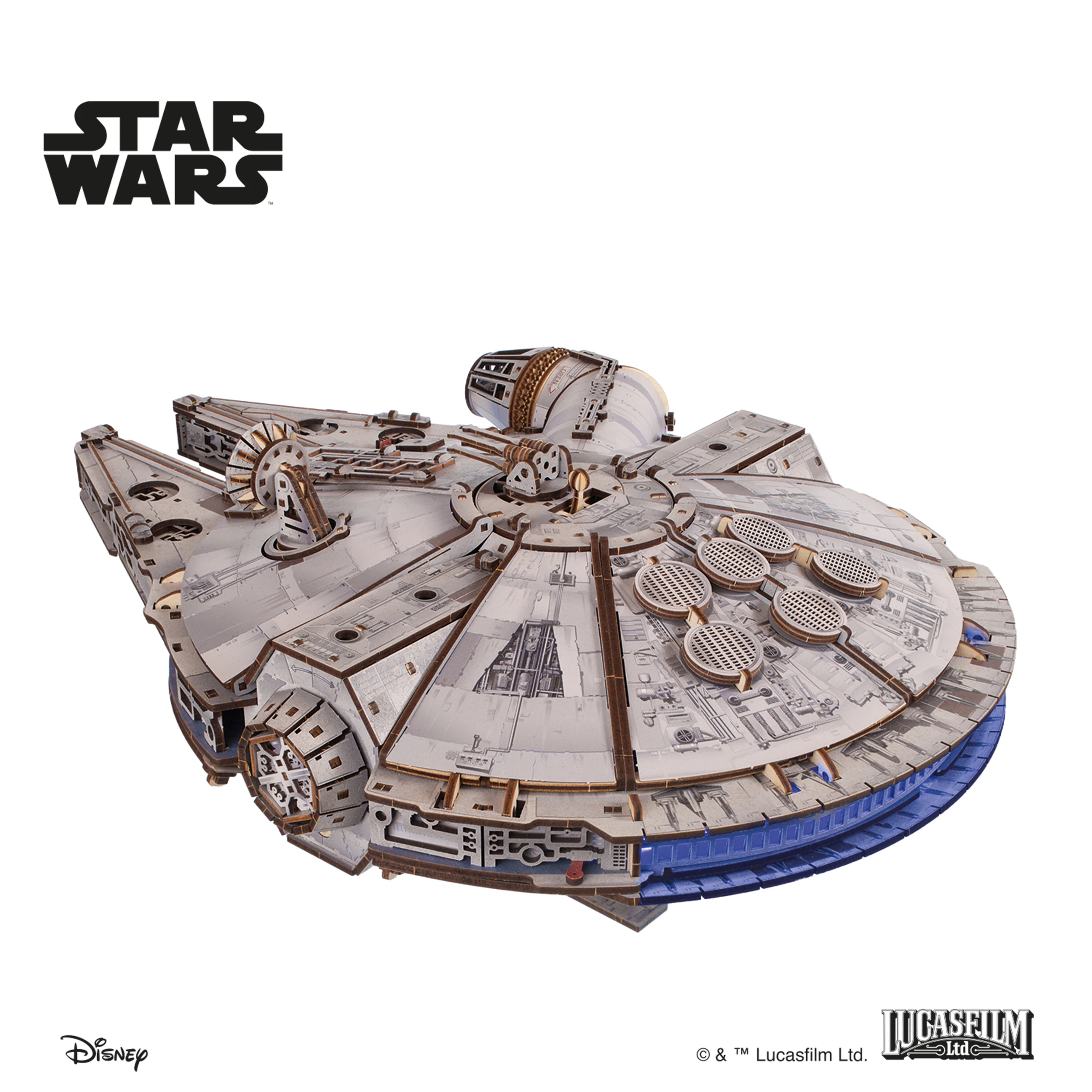 Star Wars Millennium Falcon Wooden Model Kit Gallery Image 12