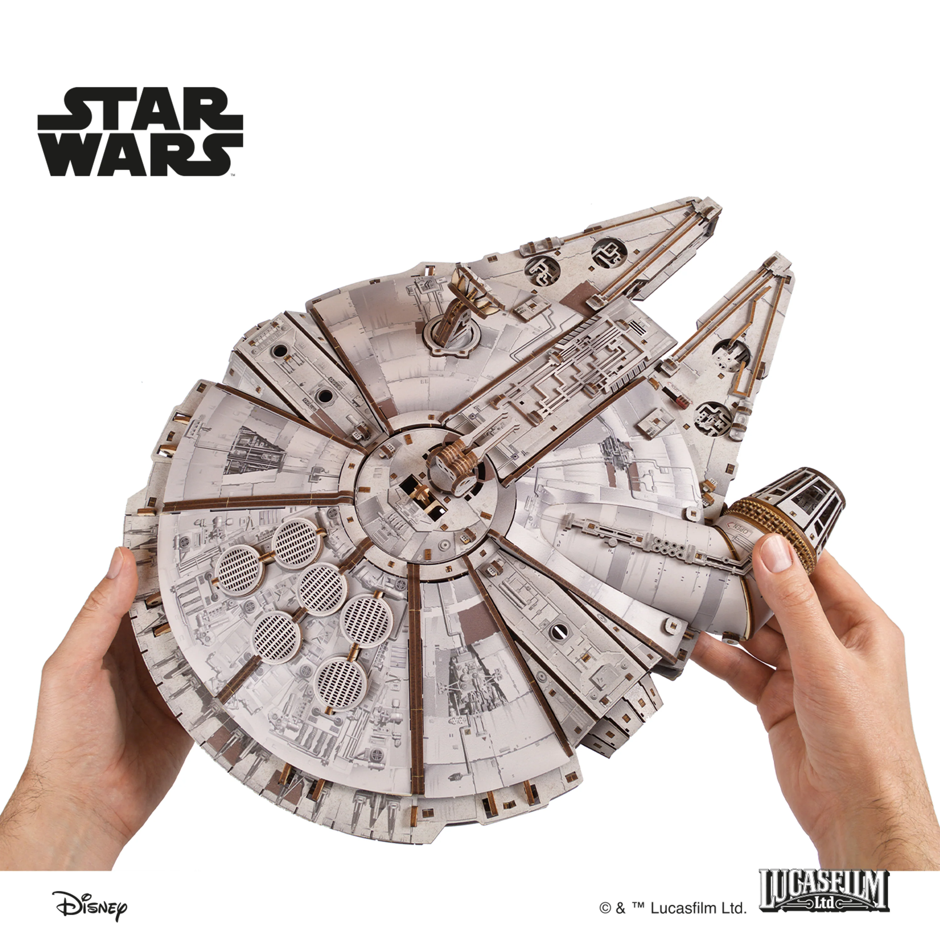 Star Wars Millennium Falcon Wooden Model Kit Gallery Image 9