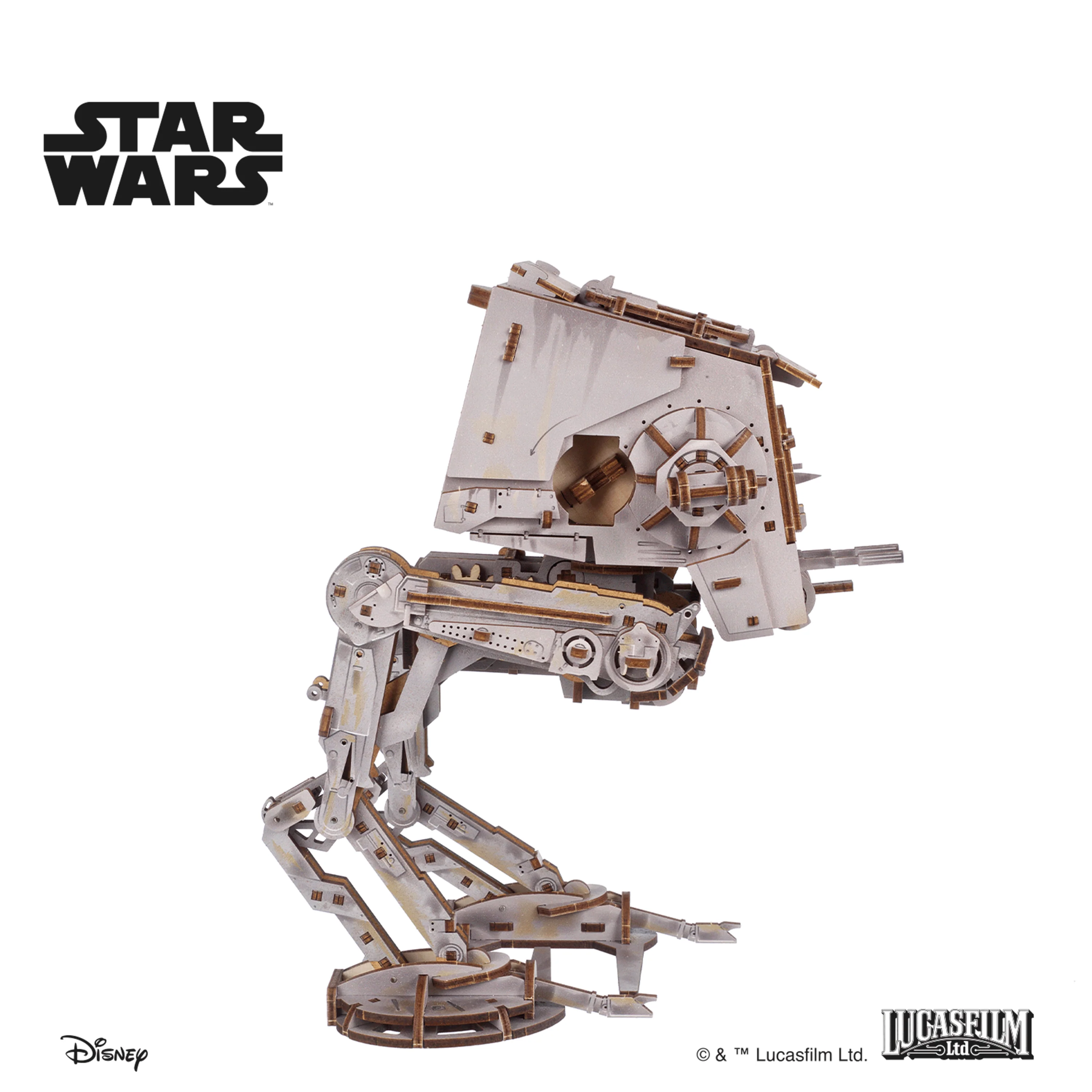 Star Wars AT-ST Walker Wooden Model Kit Gallery Image 6
