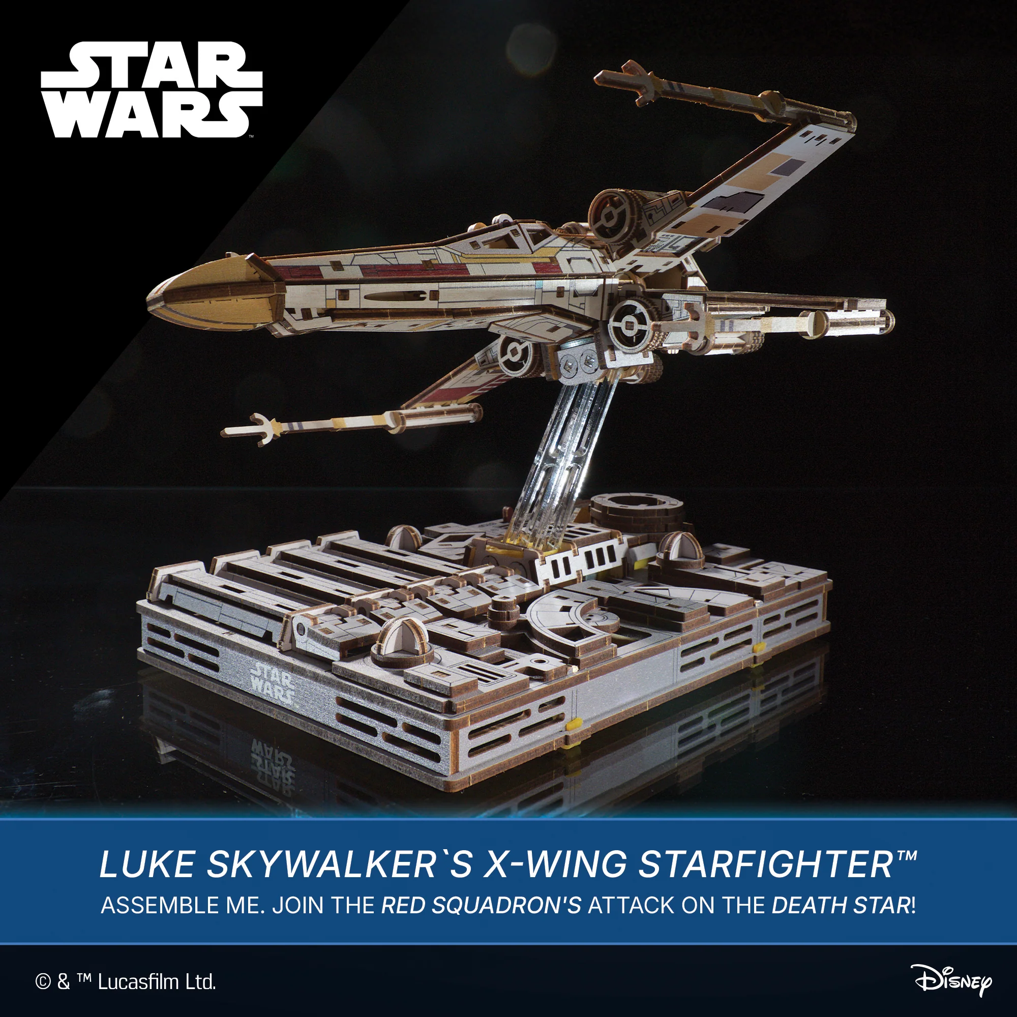 Star Wars Luke Skywalker's X-Wing Starfighter Wooden Model Kit