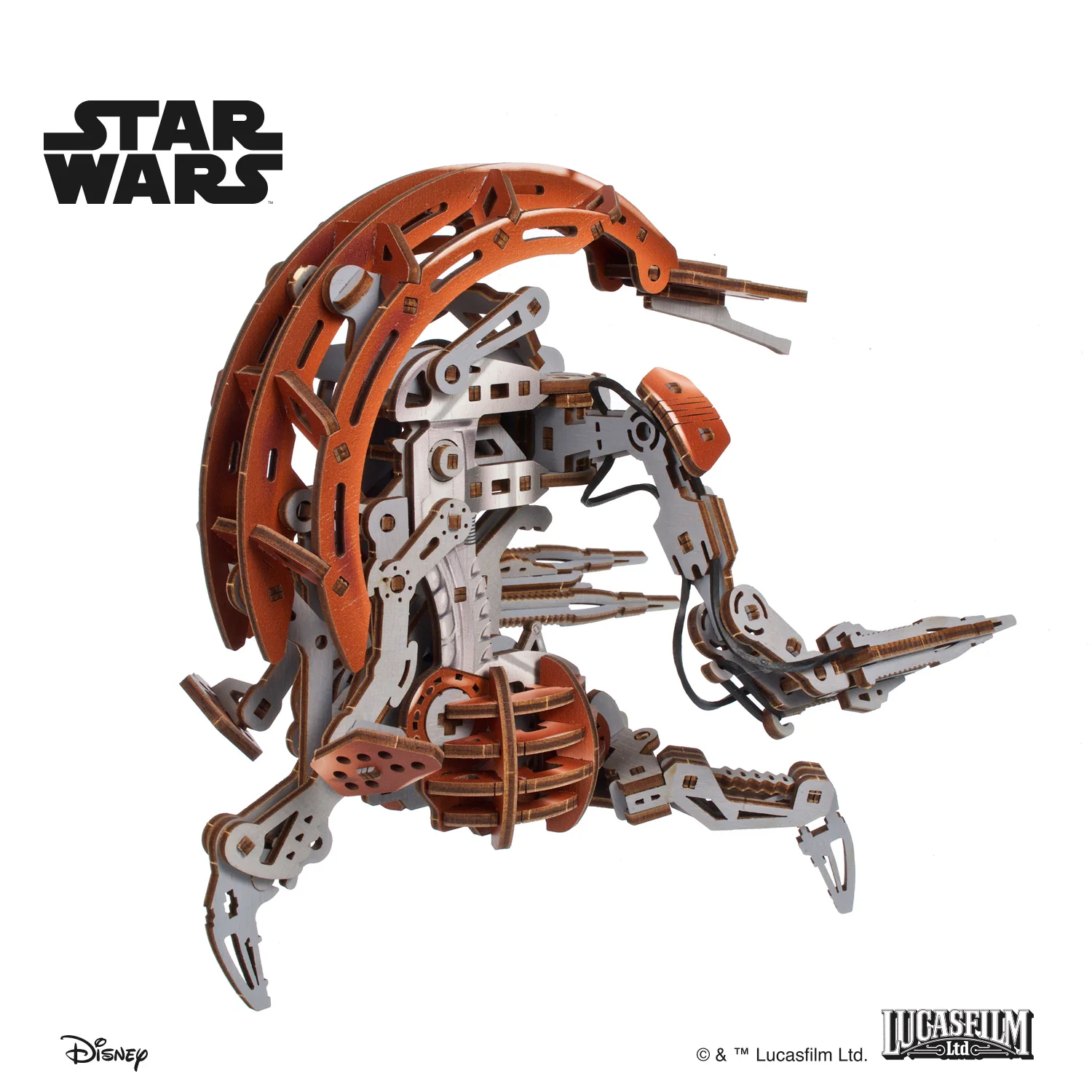 Star Wars Droideka Wooden Model Kit Gallery Image 8