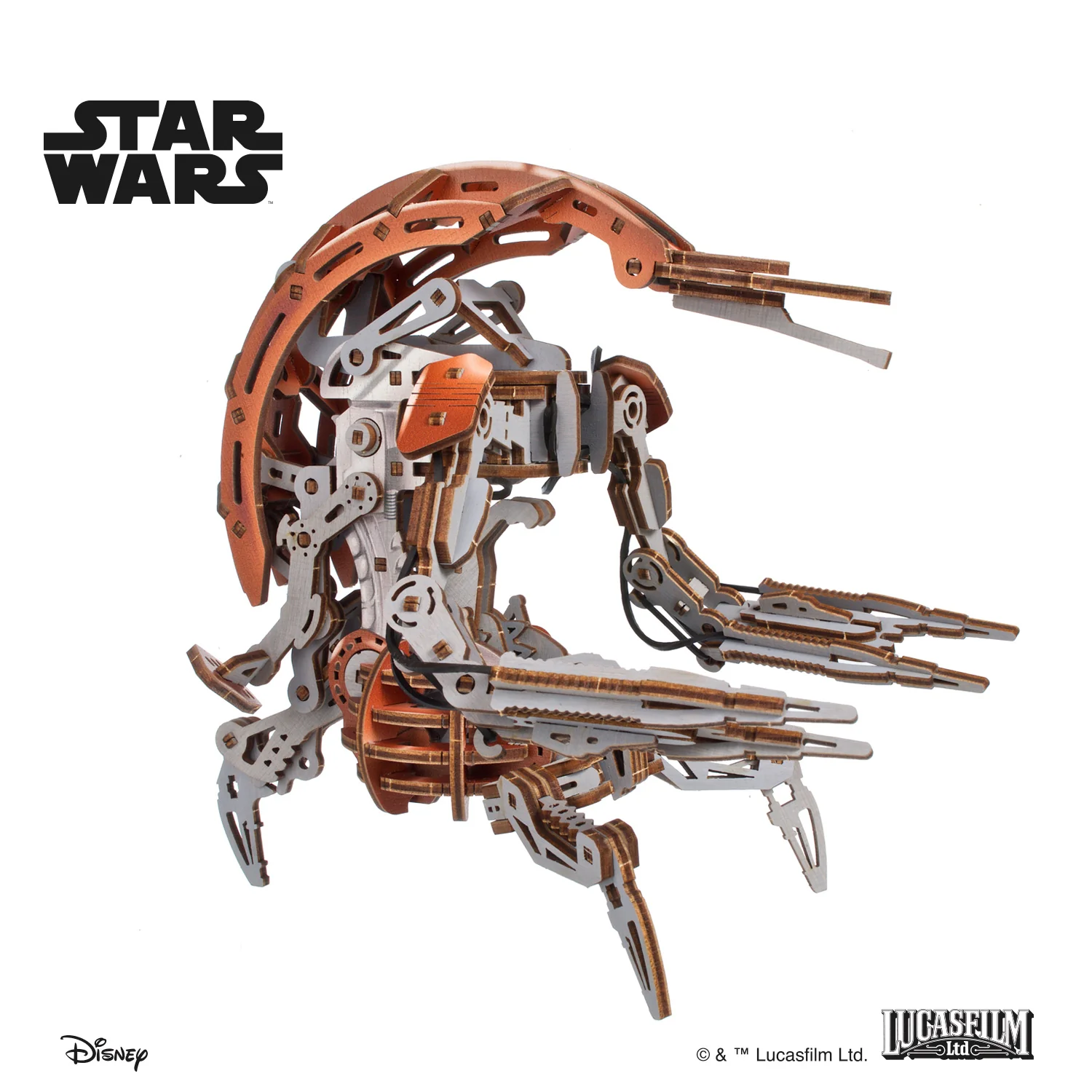 Star Wars Droideka Wooden Model Kit Gallery Image 5