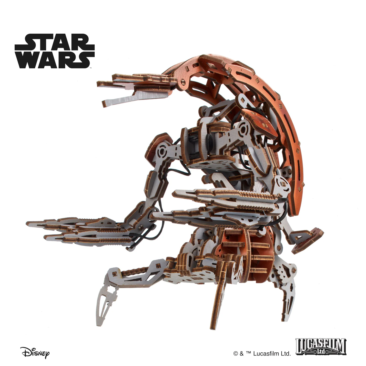 Star Wars Droideka Wooden Model Kit Gallery Image 3