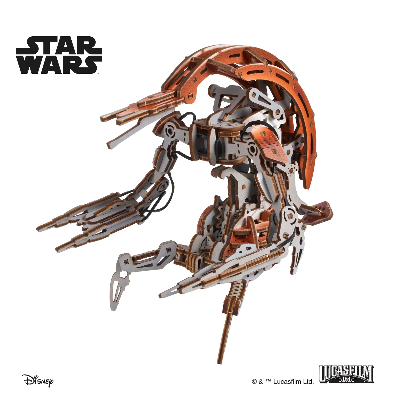 Star Wars Droideka Wooden Model Kit Gallery Image 4