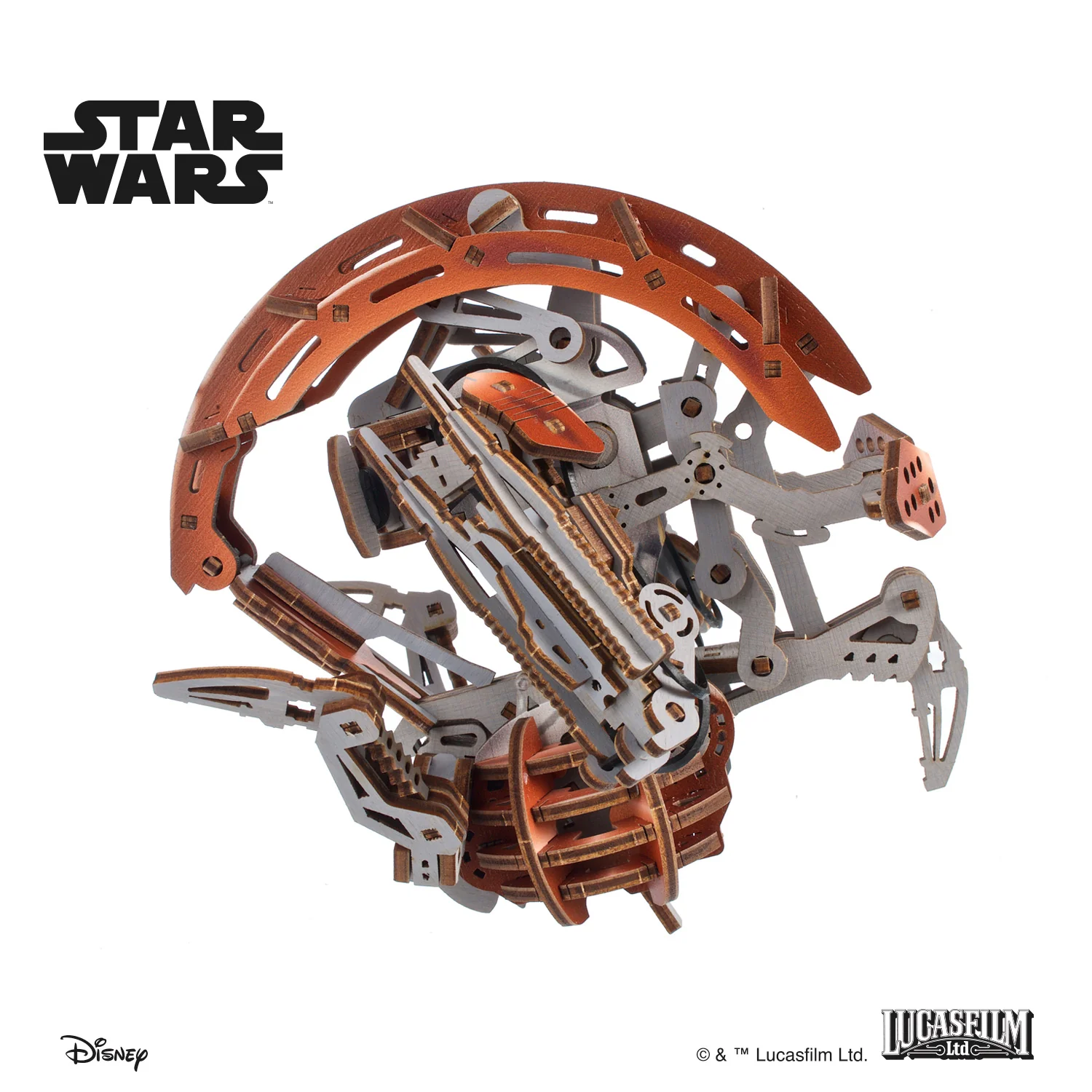 Star Wars Droideka Wooden Model Kit Gallery Image 9