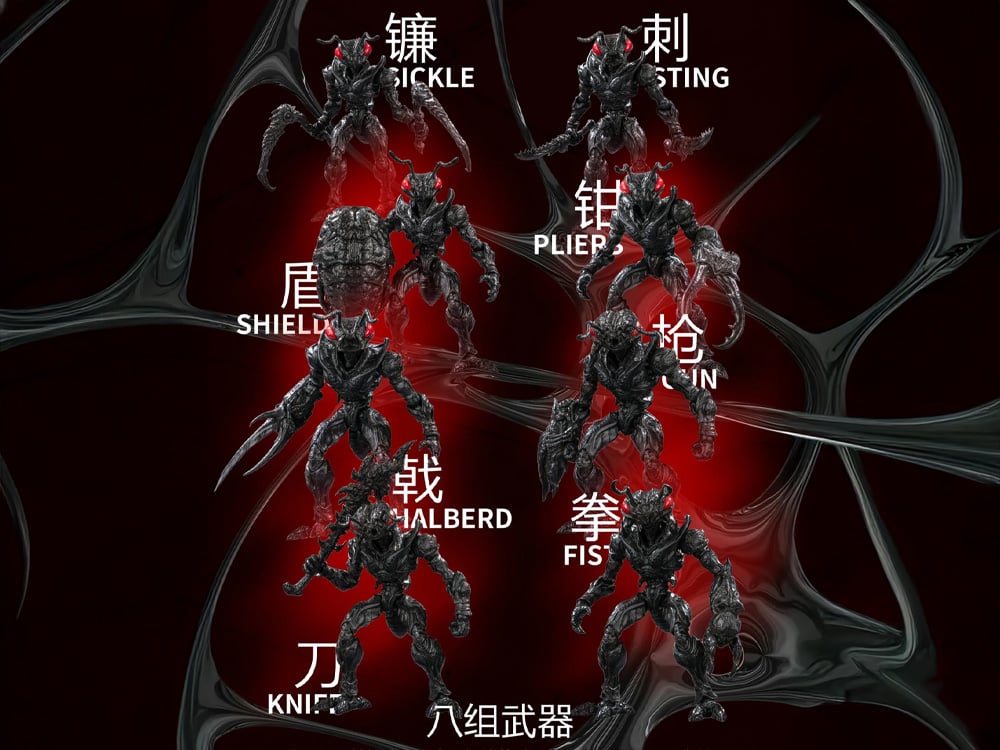 Bio-Insect Weapon ANT-01 & ANT-02 Boxed Set of 8 Action Figures