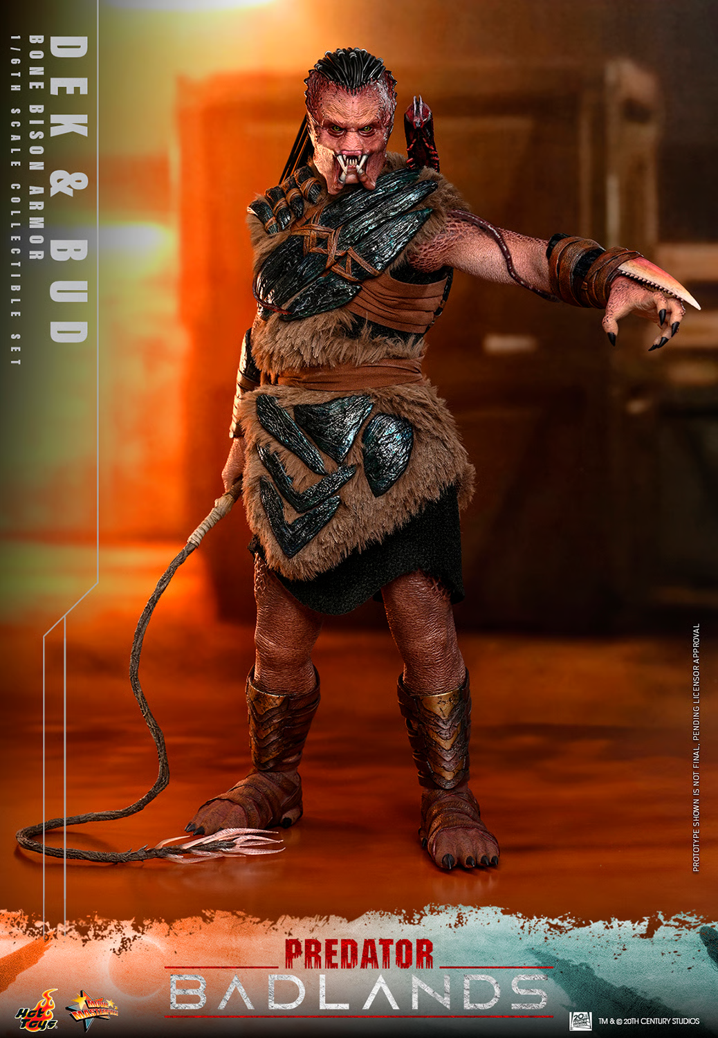 Predator: Badlands MMS873 Dek (Bone Bison Armor) and Bud 1/6th Scale Collectible Figure Gallery Image 5
