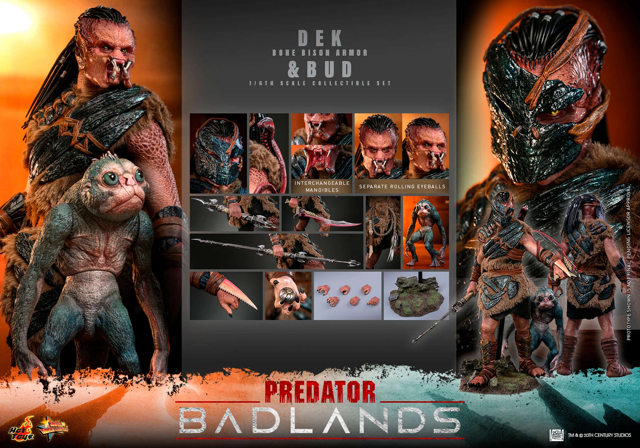 Predator: Badlands MMS873 Dek (Bone Bison Armor) and Bud 1/6th