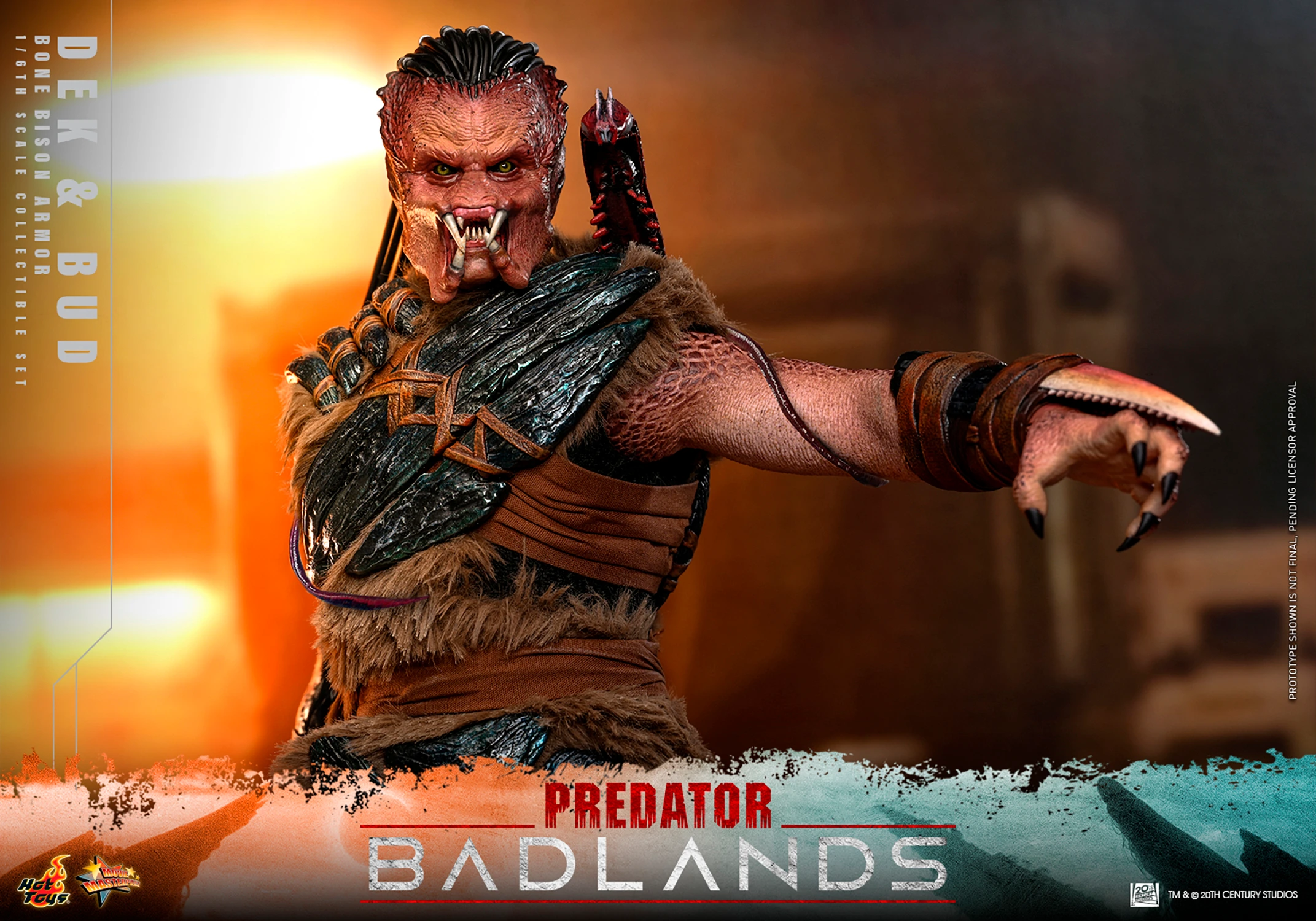 Predator: Badlands MMS873 Dek (Bone Bison Armor) and Bud 1/6th Scale Collectible Figure Gallery Image 7