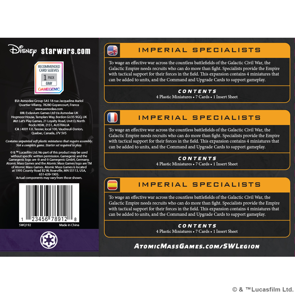 Star Wars: Legion Imperial Specialists Gallery Image 3