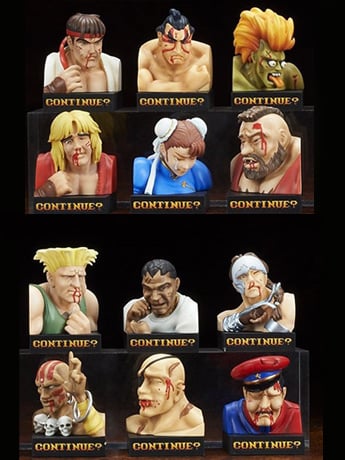Street Fighter 2 Trading Figure Defeated Face Collection - Box of 12 Gallery Image 2