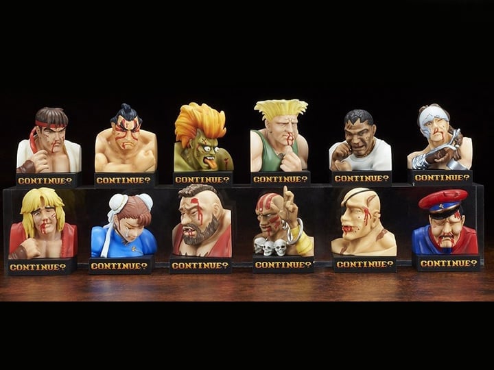 Street Fighter 2 Trading Figure Defeated Face Collection - Box of 12 Gallery Image 1