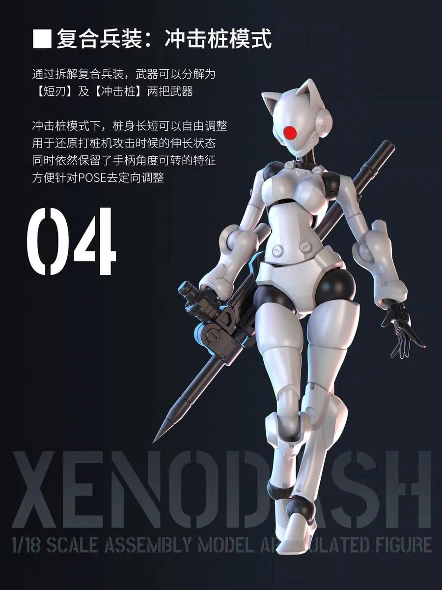 3 Min Project Xenodash (Black Ver.) 1/18 Scale Model Kit Gallery Image 7