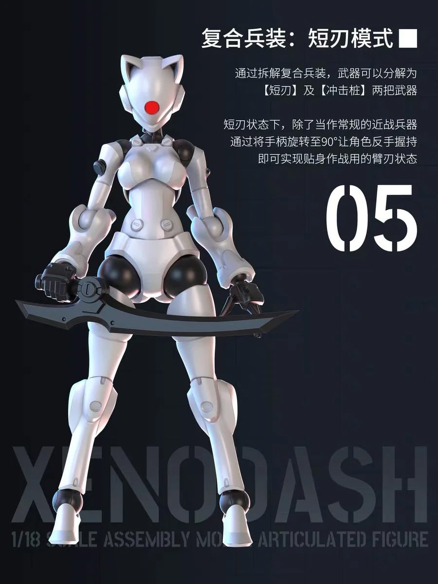3 Min Project Xenodash (Black Ver.) 1/18 Scale Model Kit Gallery Image 8