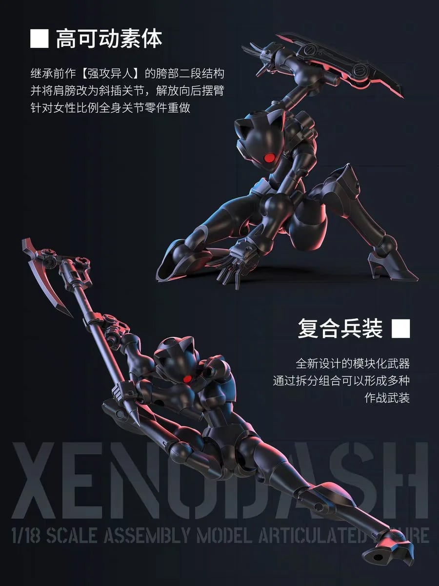 3 Min Project Xenodash (Black Ver.) 1/18 Scale Model Kit Gallery Image 12