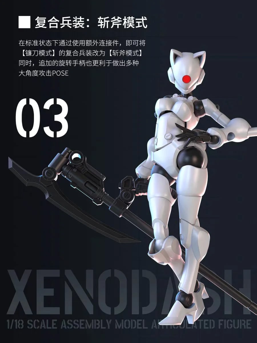 3 Min Project Xenodash (Black Ver.) 1/18 Scale Model Kit Gallery Image 6