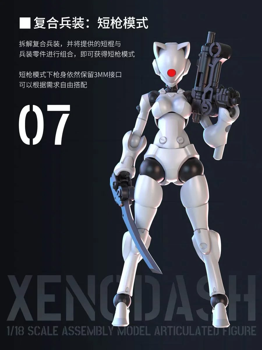 3 Min Project Xenodash (Black Ver.) 1/18 Scale Model Kit Gallery Image 10