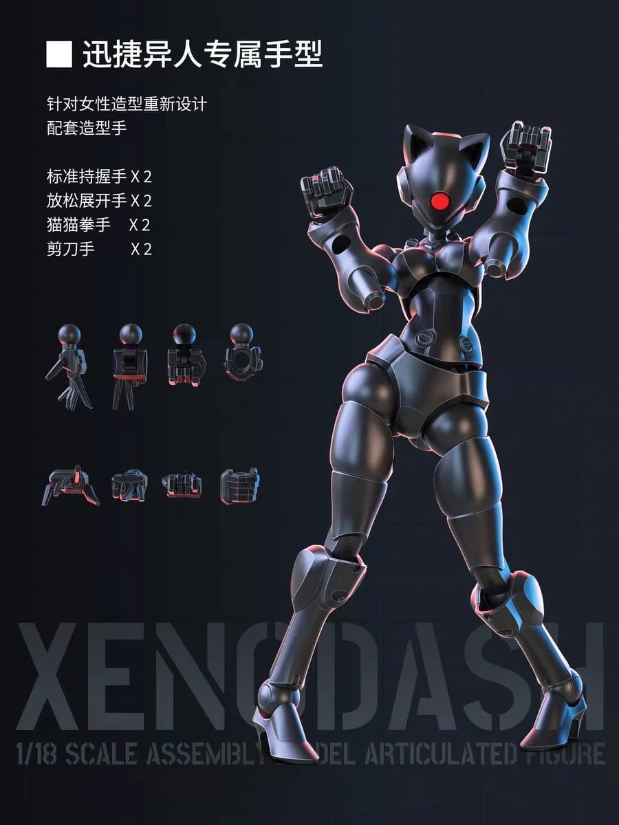 3 Min Project Xenodash (Black Ver.) 1/18 Scale Model Kit Gallery Image 14