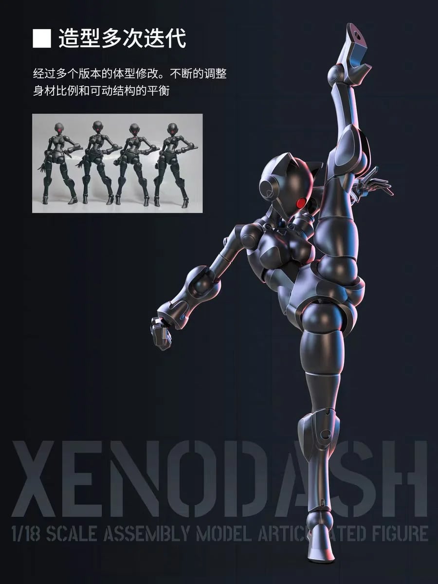3 Min Project Xenodash (Black Ver.) 1/18 Scale Model Kit Gallery Image 11