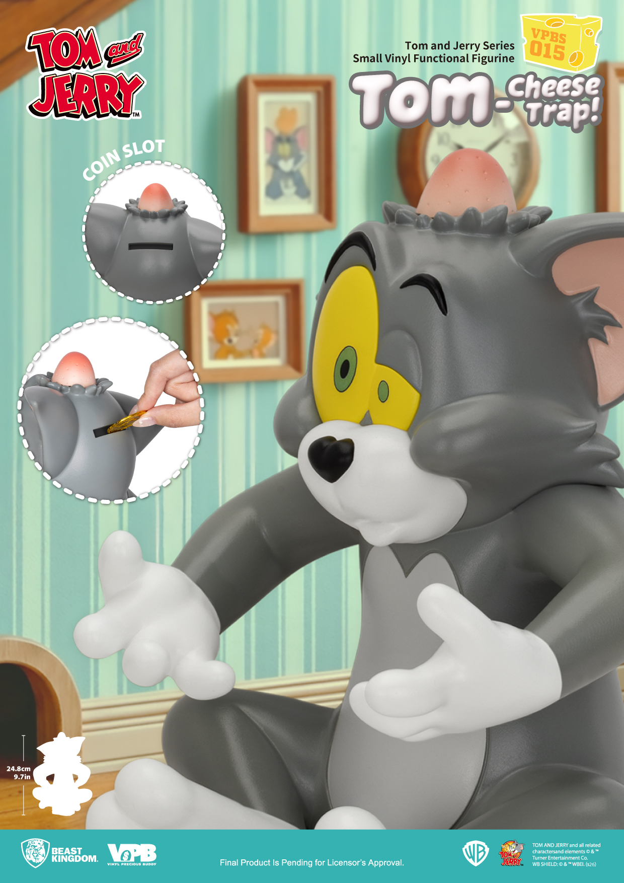 Tom and Jerry VPBS-015 Tom-Cheese Trap Vinyl Piggy Bank Gallery Image 9