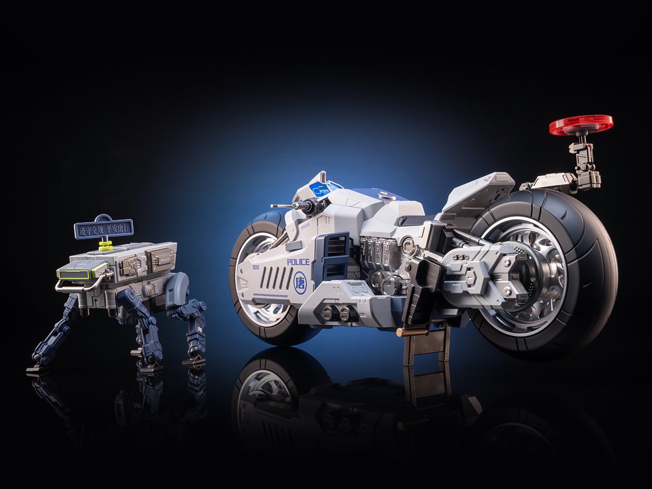 Chang'an Guard Mecha Traffic Enforcer Bike and Robo-Dog 1/12 Scale Accessory Kit Gallery Image 3