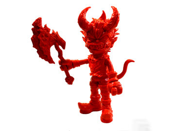 The Devil Warrior (Fresh Red Ver.) Sofubi Gold Collector's Limited