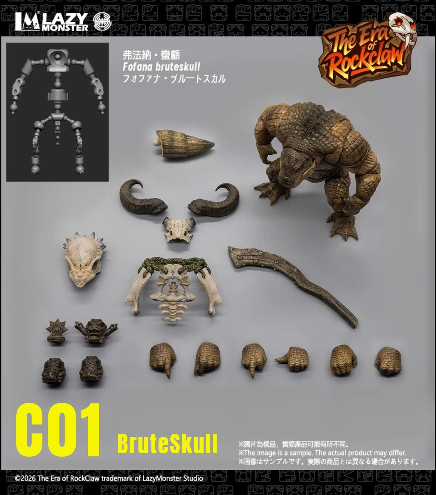 The Era of Rockclaw C01 Fofana Bruteskull Action Figure Gallery Image 14