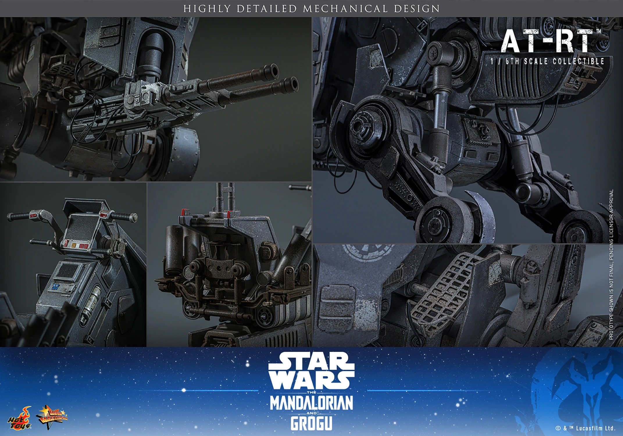 Star Wars: The Mandalorian & Grogu MMS874 AT-RT 1/6th Scale Vehicle Accessory Gallery Image 17