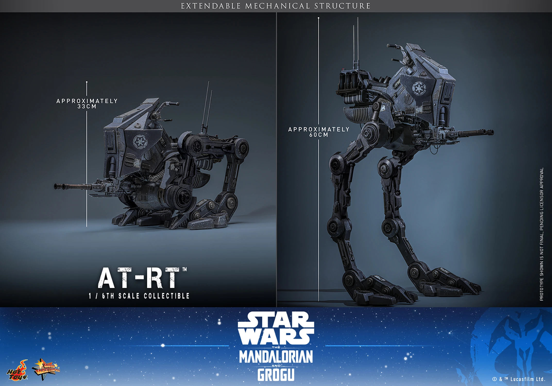 Star Wars: The Mandalorian & Grogu MMS874 AT-RT 1/6th Scale Vehicle Accessory Gallery Image 16