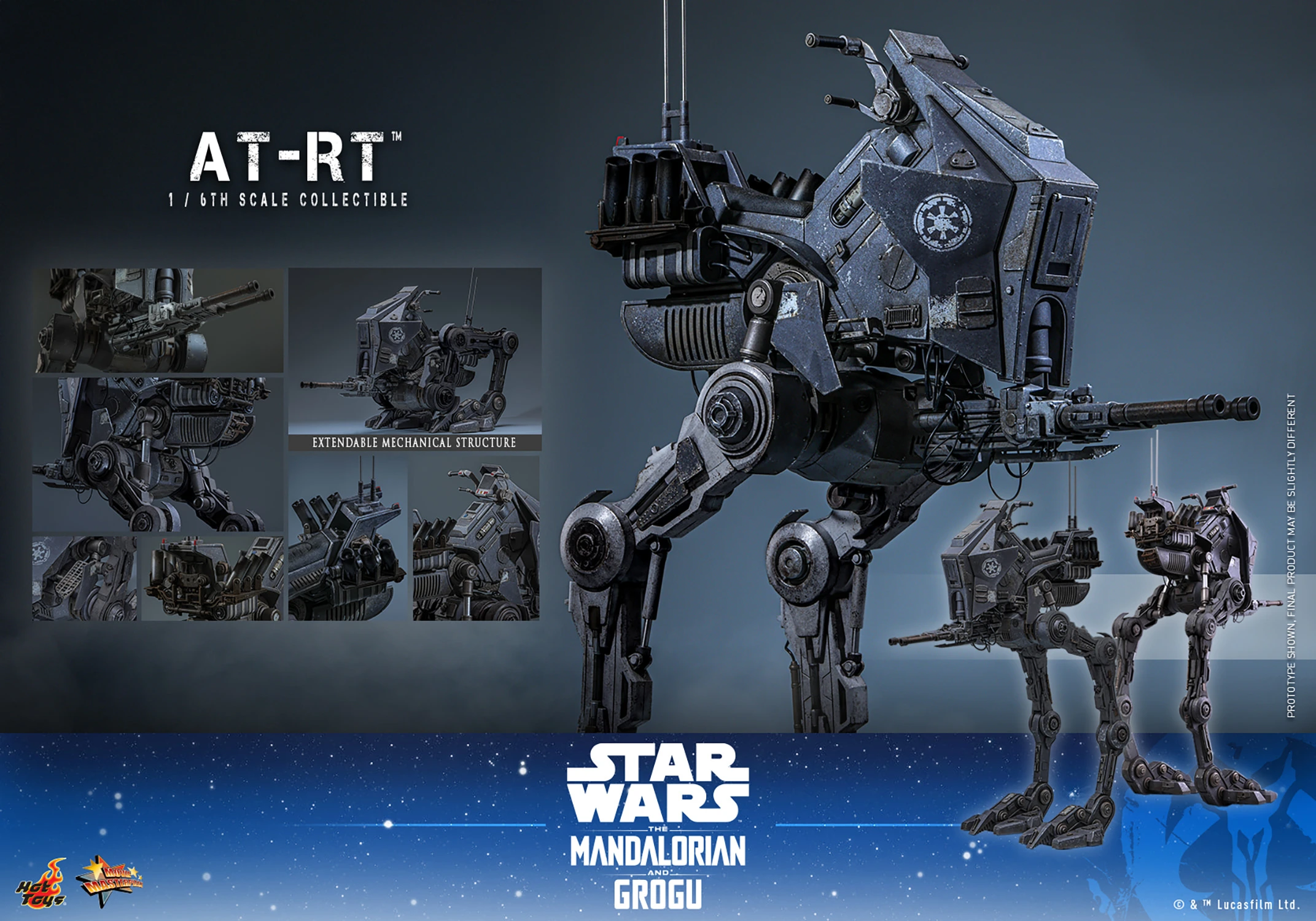 Star Wars: The Mandalorian & Grogu MMS874 AT-RT 1/6th Scale Vehicle Accessory Gallery Image 18