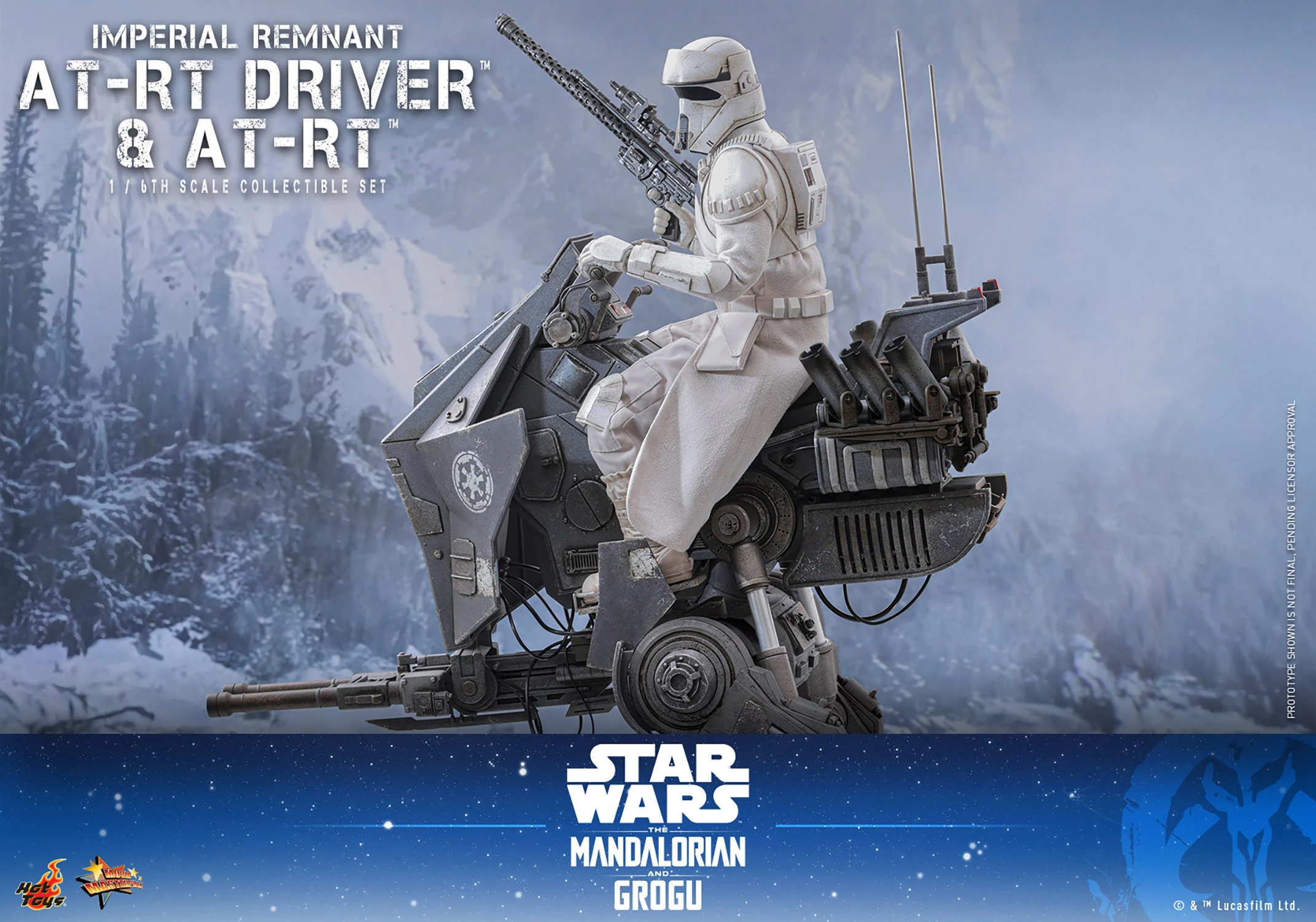 Star Wars: The Mandalorian & Grogu MMS875 Imperial Remnant AT-RT Driver and AT-RT 1/6th Scale Collectible Figure and Vehicle Accessory Gallery Image 6