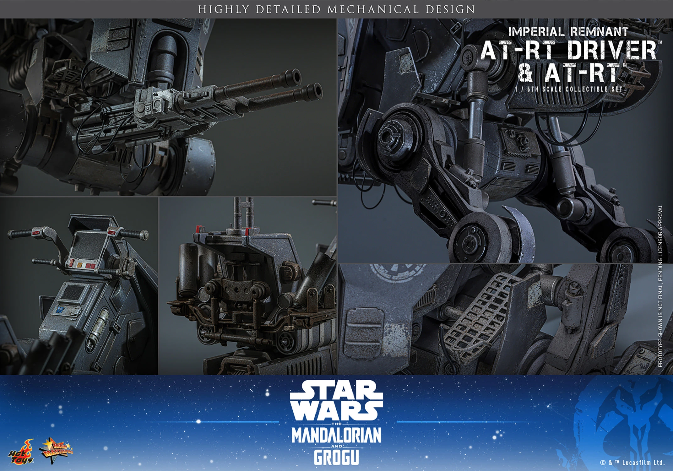 Star Wars: The Mandalorian & Grogu MMS875 Imperial Remnant AT-RT Driver and AT-RT 1/6th Scale Collectible Figure and Vehicle Accessory Gallery Image 20